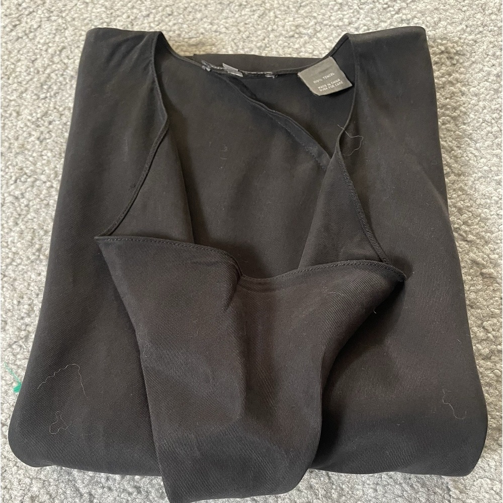 Daryl K Drapey Cowl Neck Sheath Dress Sz 6 Black Tencel Pleated Classic Elegant - Picture 14 of 14